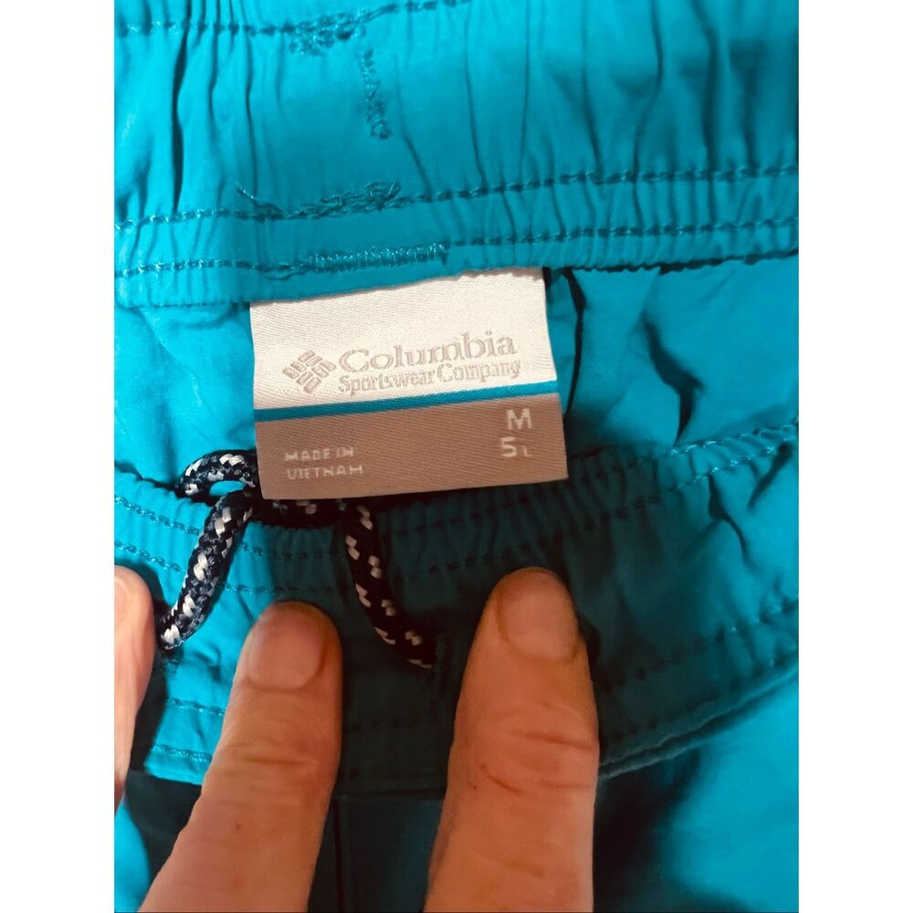 Columbia PFG Teal Blue Shorts Sz M Nylon Women's - Picture 5 of 8